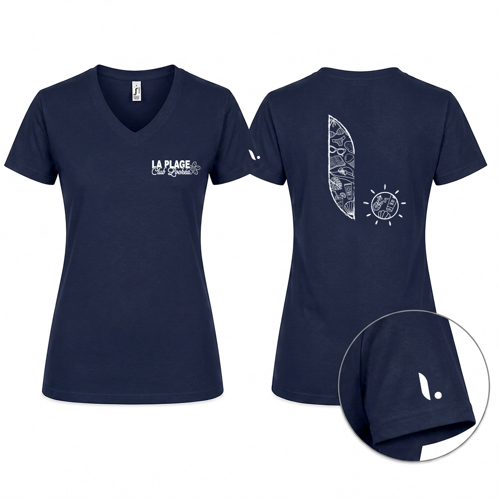 T-shirt femme col V cintré Club Lookéa – Image 2