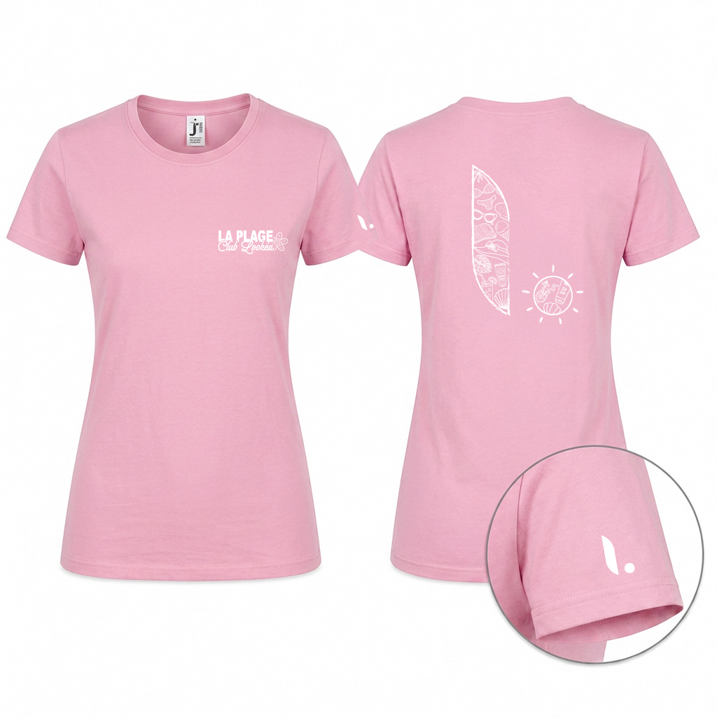 T-shirt femme col rond cintré Club Lookéa